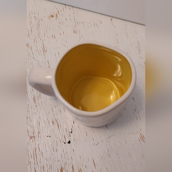 Rae Dunn "Crack Me Up" Ceramic Coffee Mug or Tea Cup 16 oz Yellow Inside Home - Picture 3 of 4